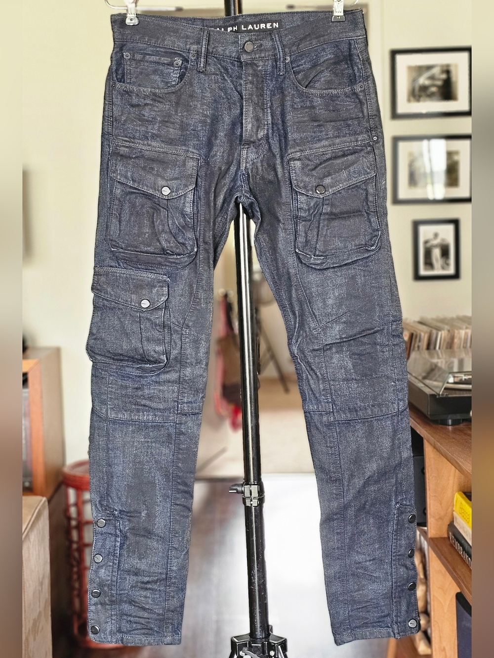 Ralph Lauren Black Label Courier Waxed Cargo Pants